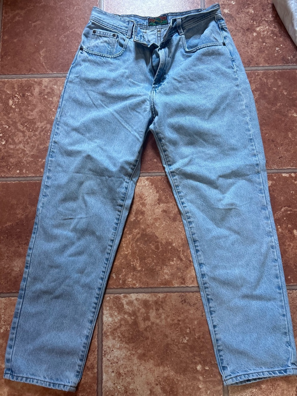 Structure Light Blue Straight Leg Men's Jeans 33 30